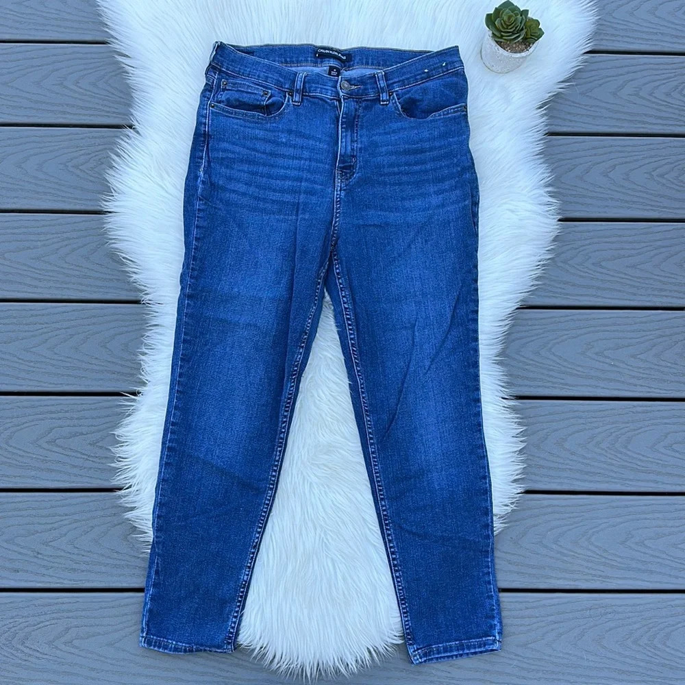 Calvin Klein high rise skinny medium wash denim jeans